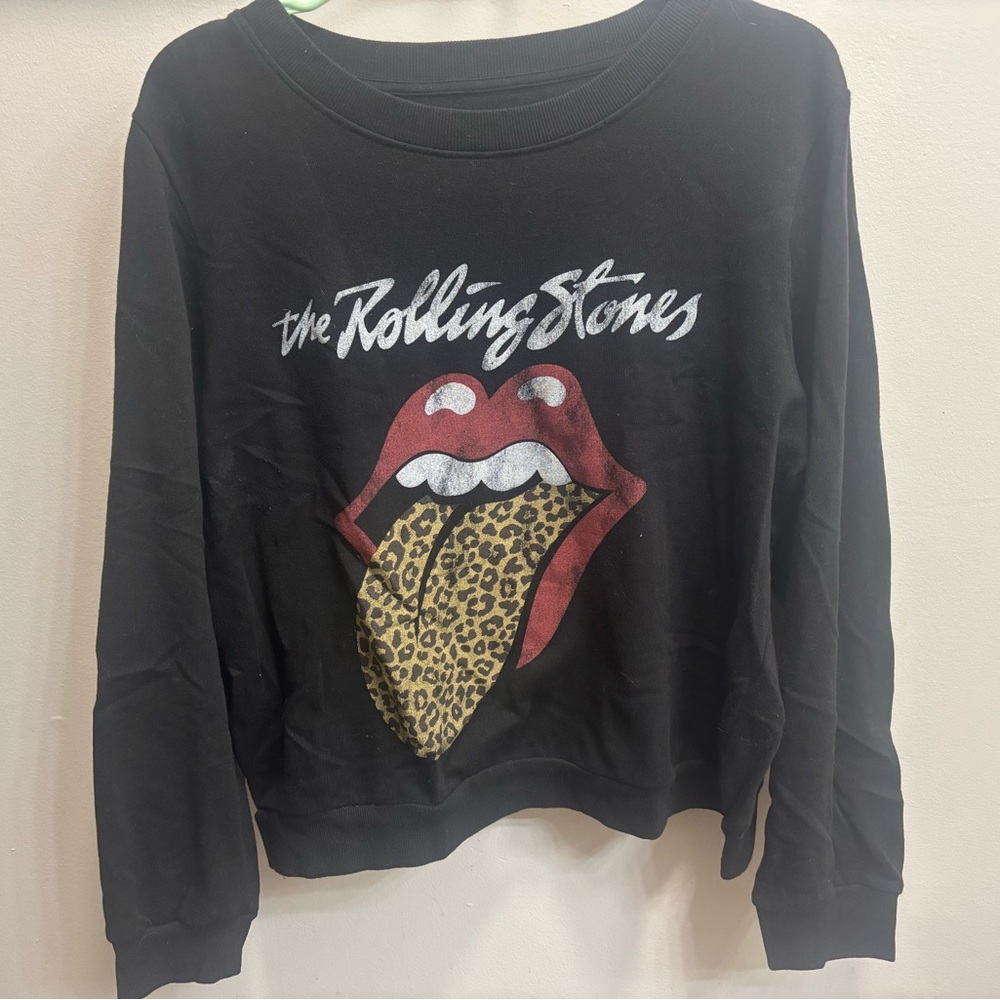 The Rolling Stones Black Crewneck Sweatshirt Size L